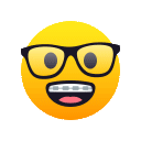 Emoji com cara de nerd