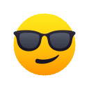 Emoji com óculos de sol